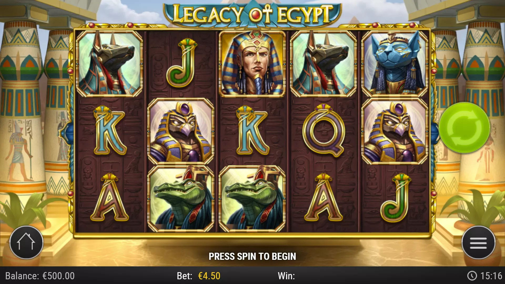Legacy of Egypt Play'n GO &mdash; Book-of 10 diosas egipcias RTP 96,50% en Chipy