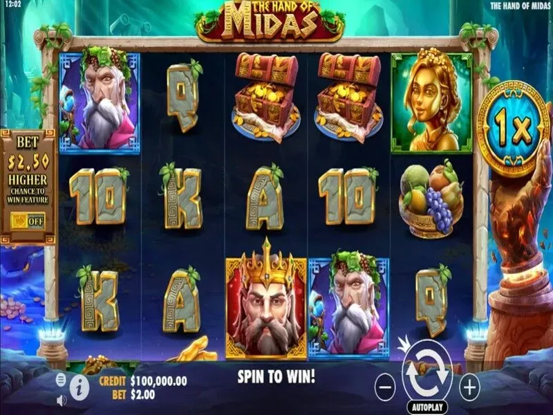 The Hand of Midas Pragmatic Play &mdash; Golden Symbols con RTP 96,55% en Chipy